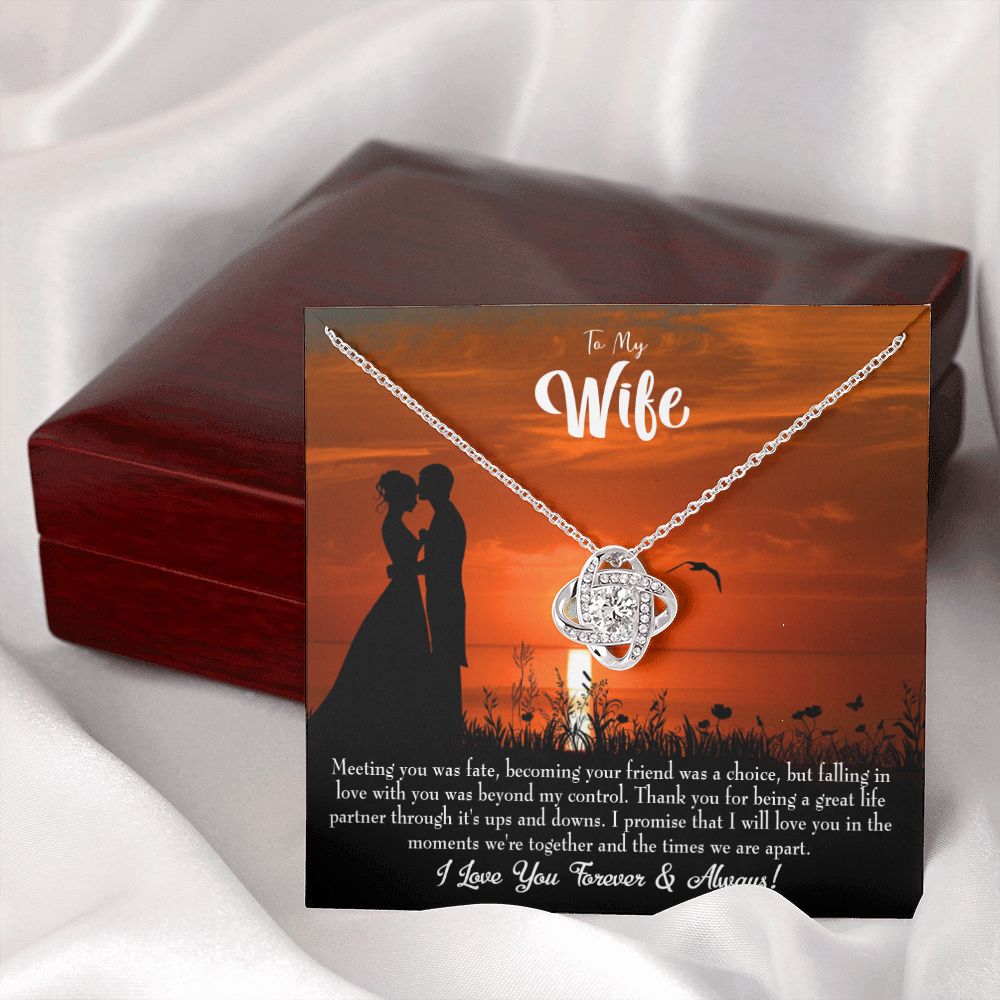 To My Wife Always and Forever Infinity Knot Necklace Message Card-Express Your Love Gifts