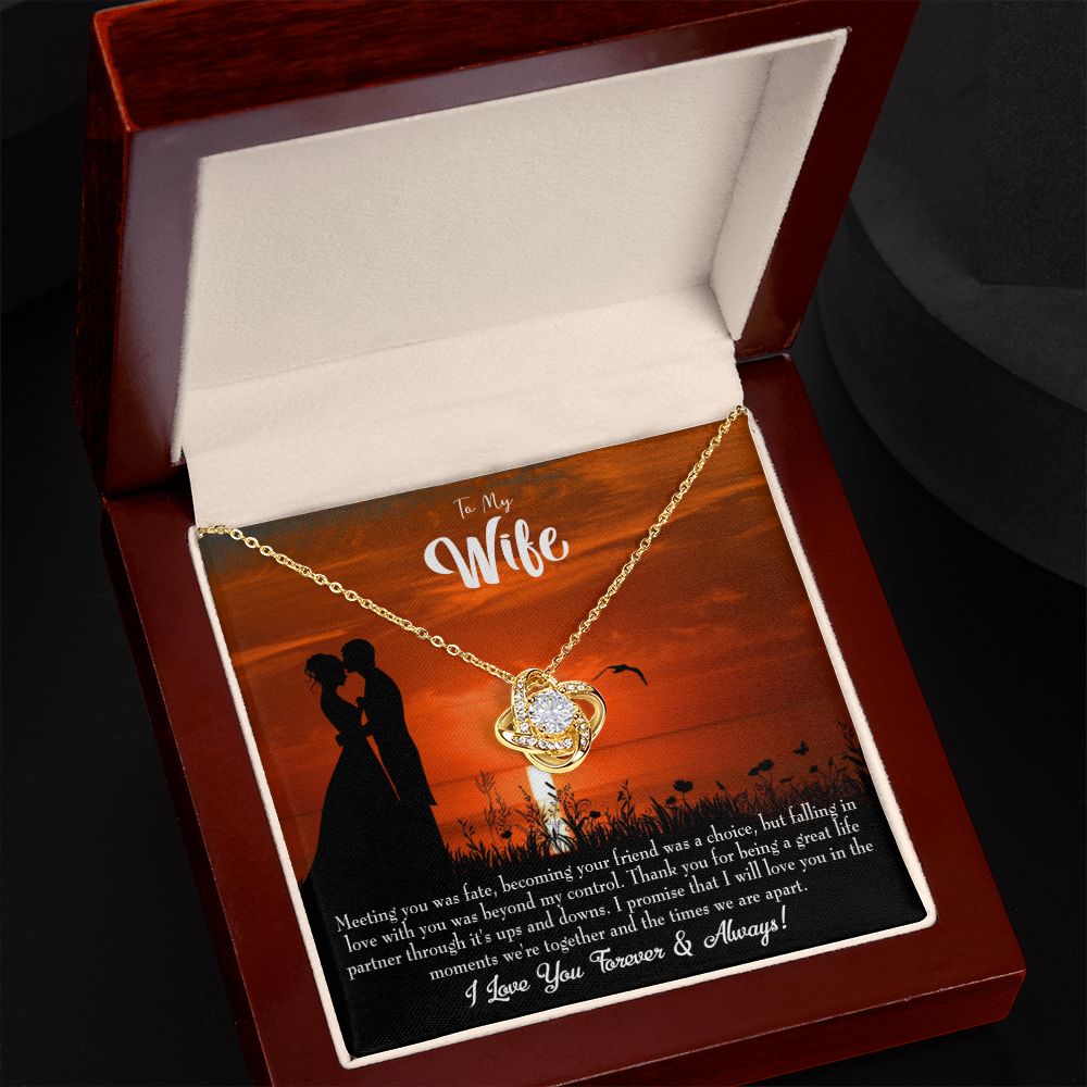 To My Wife Always and Forever Infinity Knot Necklace Message Card-Express Your Love Gifts