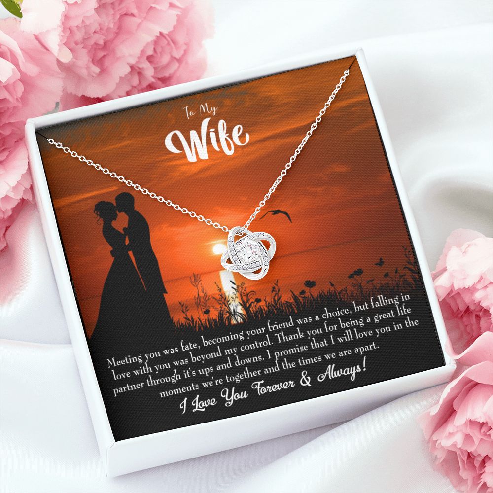 To My Wife Always and Forever Infinity Knot Necklace Message Card-Express Your Love Gifts