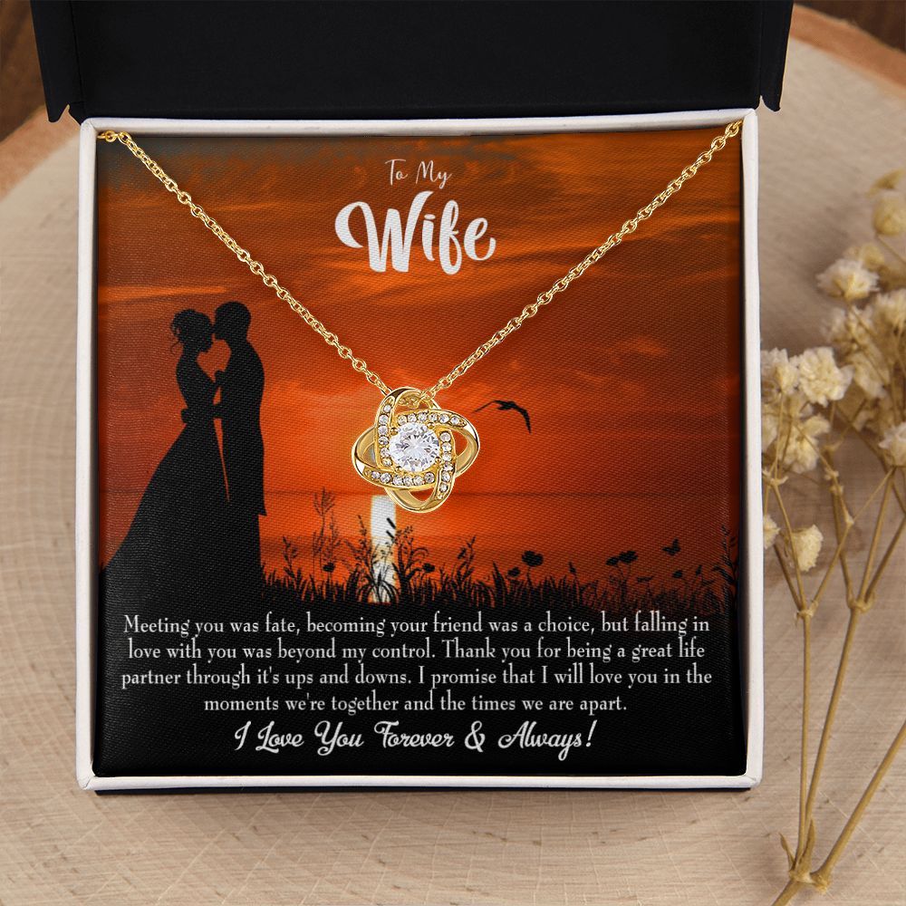 To My Wife Always and Forever Infinity Knot Necklace Message Card-Express Your Love Gifts