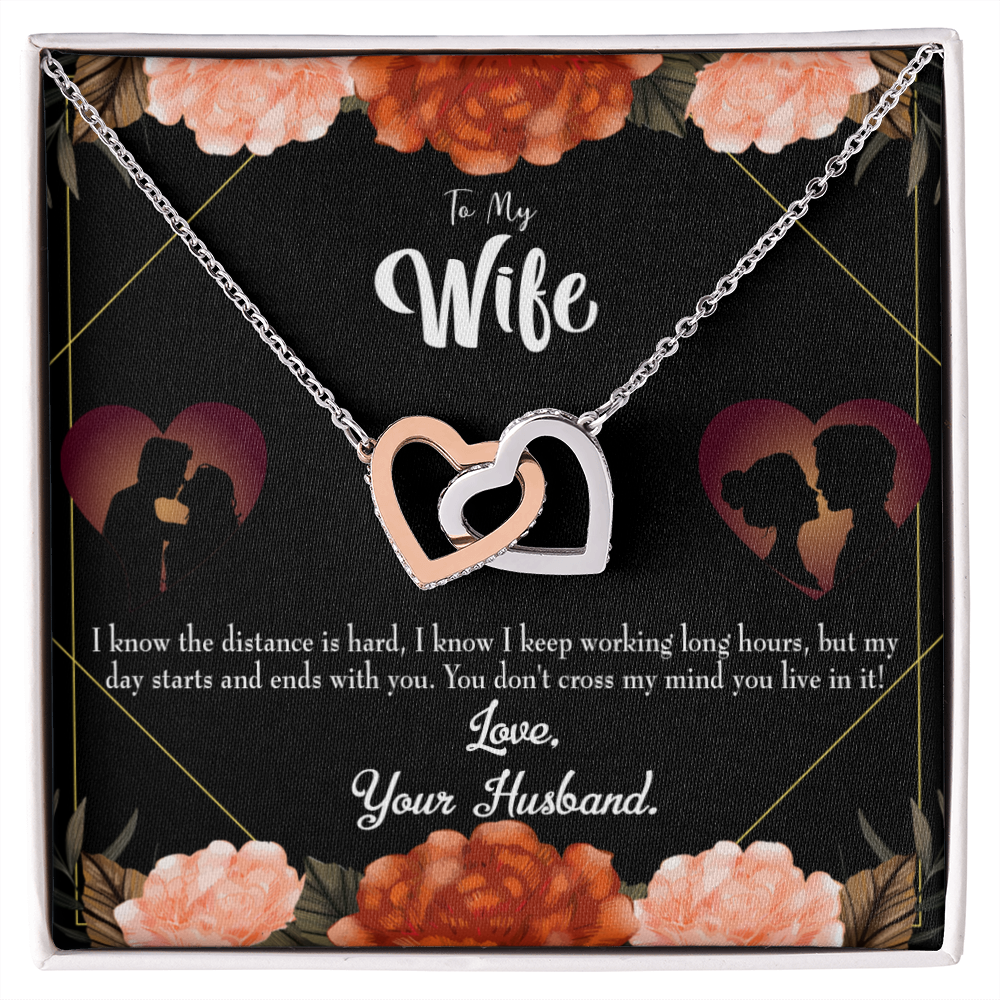 To My Wife Always on my Mind Inseparable Necklace-Express Your Love Gifts