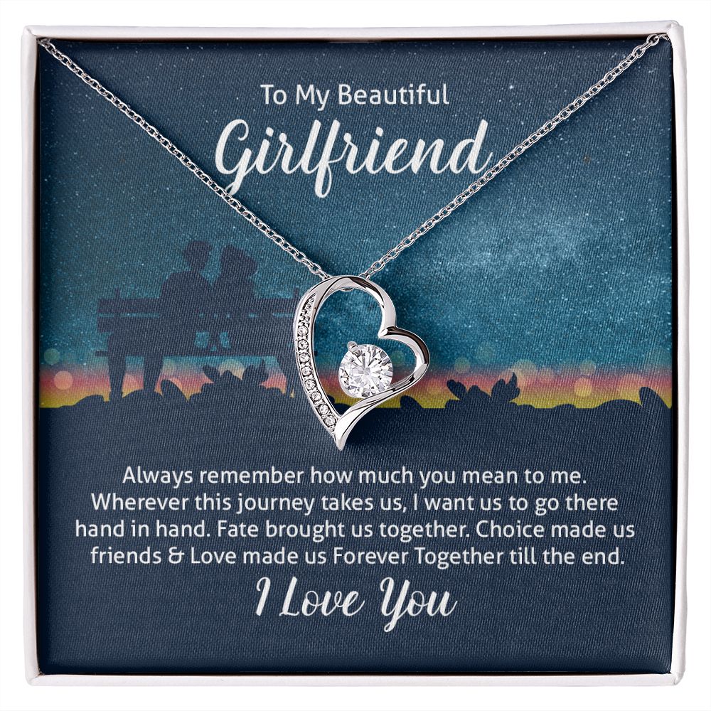 To My Wife Always Remember Forever Necklace w Message Card-Express Your Love Gifts