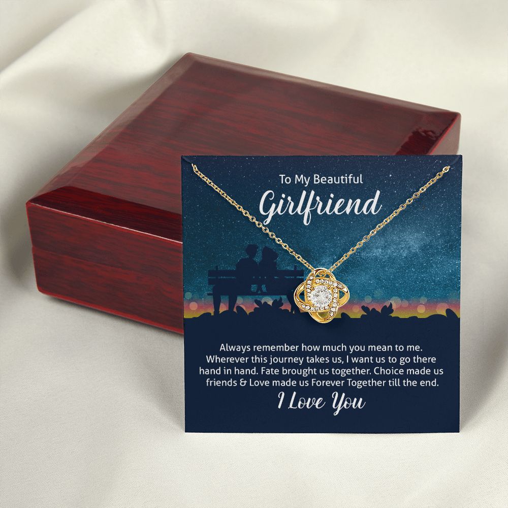 To My Wife Always Remember Infinity Knot Necklace Message Card-Express Your Love Gifts