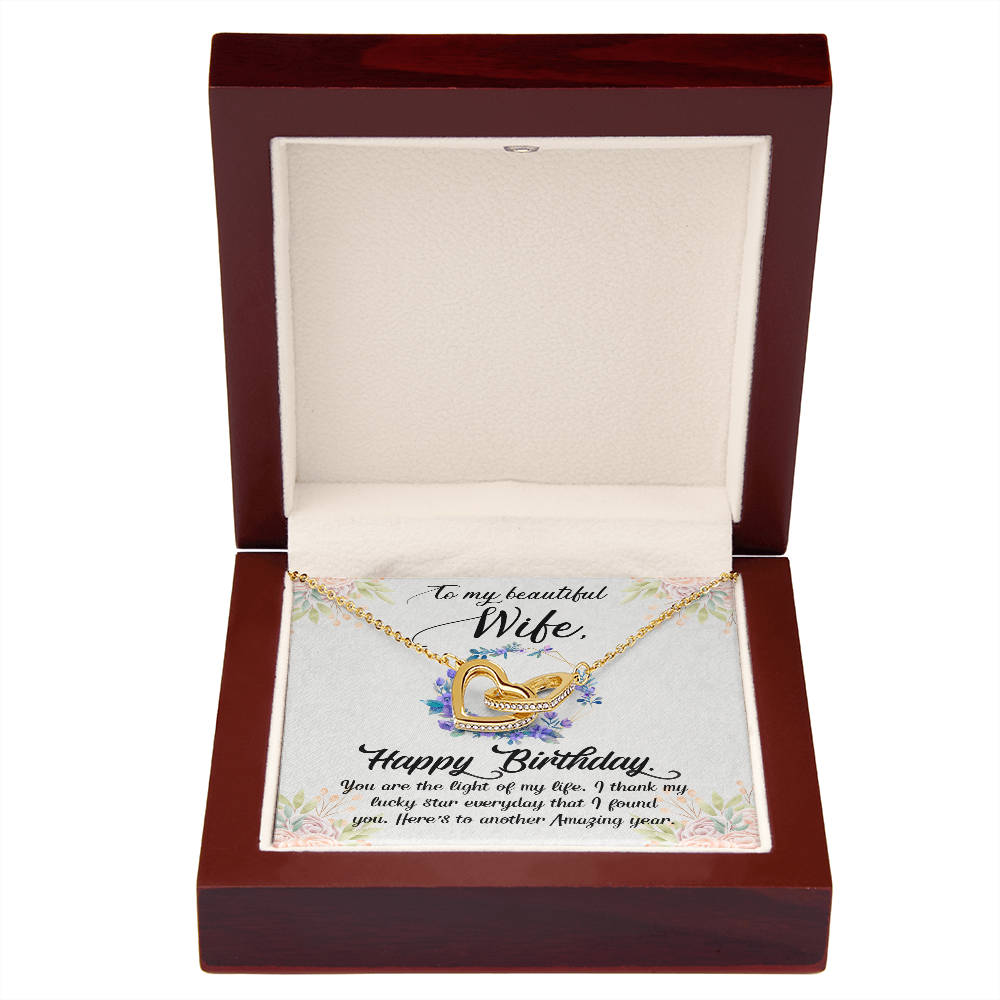 To My Wife Amazing Year Birthday Message Inseparable Necklace-Express Your Love Gifts