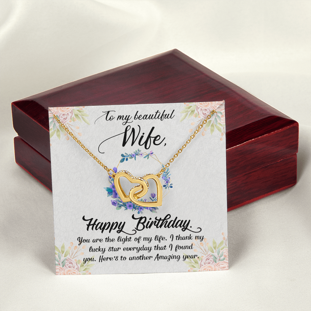 To My Wife Amazing Year Birthday Message Inseparable Necklace-Express Your Love Gifts