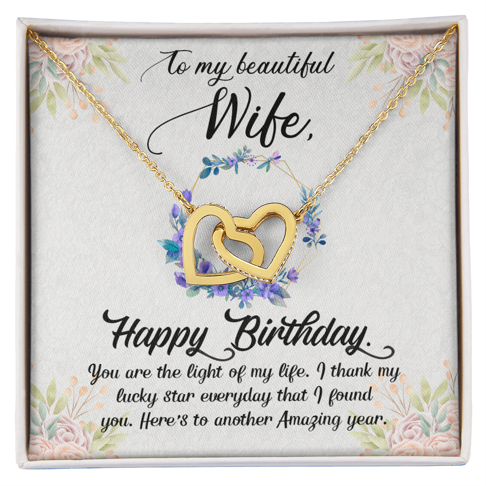 To My Wife Amazing Year Birthday Message Inseparable Necklace-Express Your Love Gifts