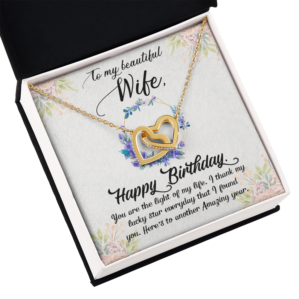 To My Wife Amazing Year Birthday Message Inseparable Necklace-Express Your Love Gifts