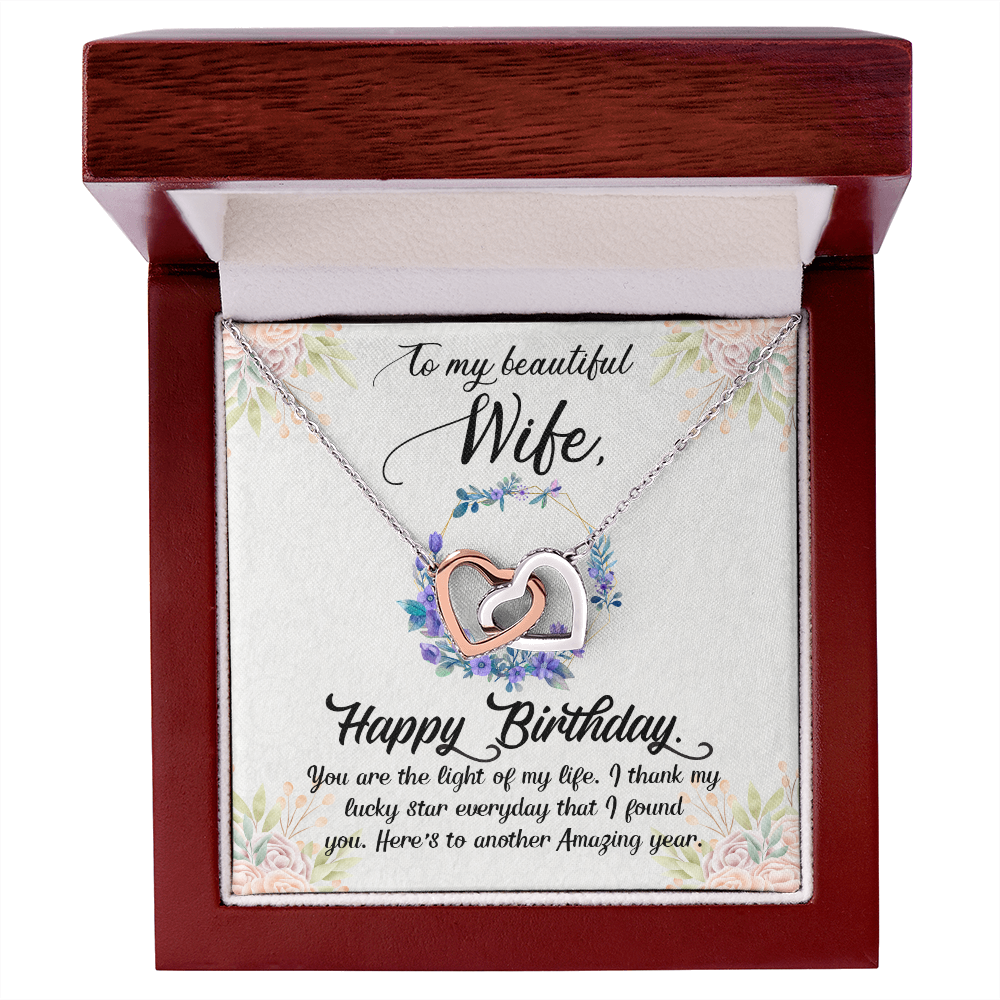 To My Wife Amazing Year Birthday Message Inseparable Necklace-Express Your Love Gifts