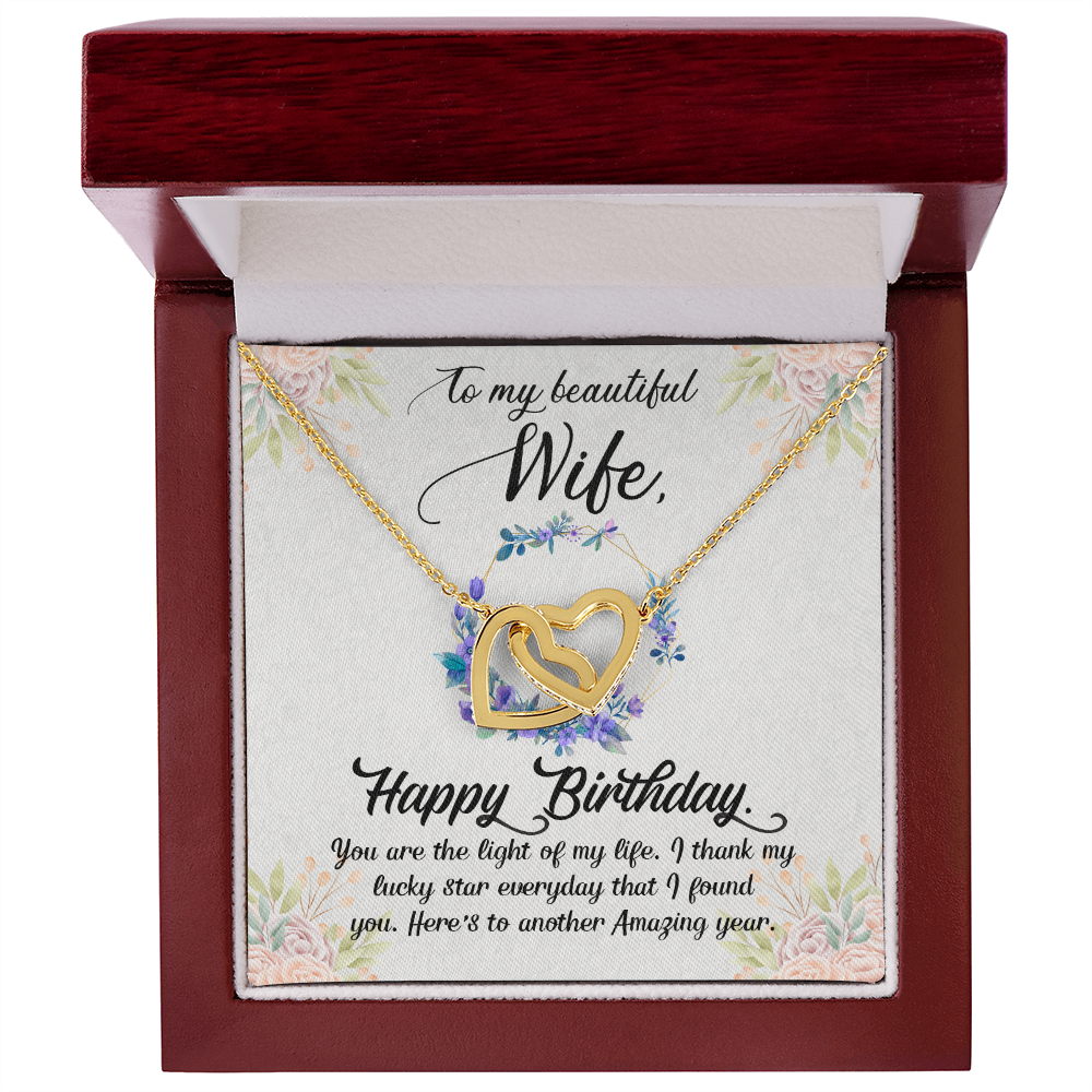 To My Wife Amazing Year Birthday Message Inseparable Necklace-Express Your Love Gifts