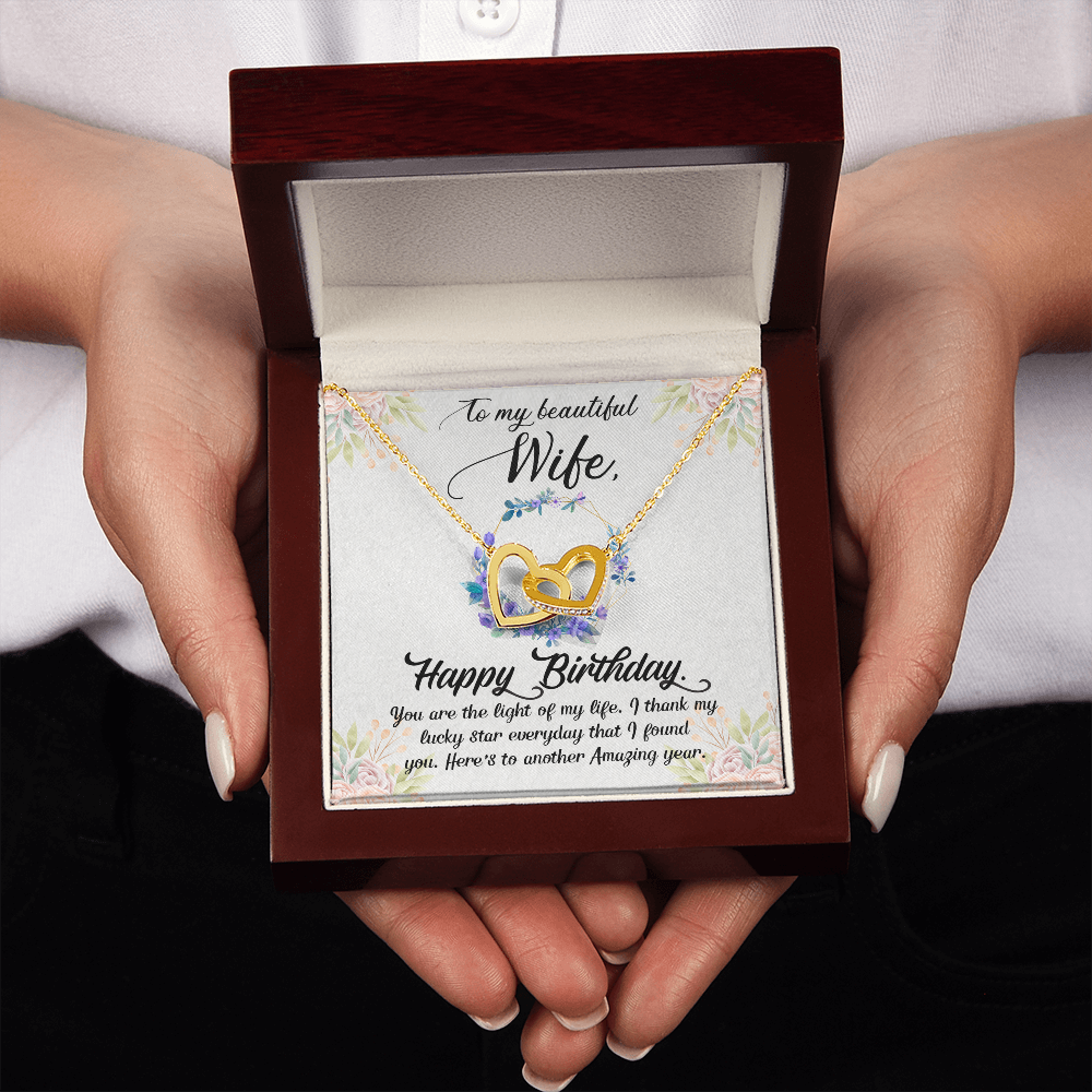 To My Wife Amazing Year Birthday Message Inseparable Necklace-Express Your Love Gifts