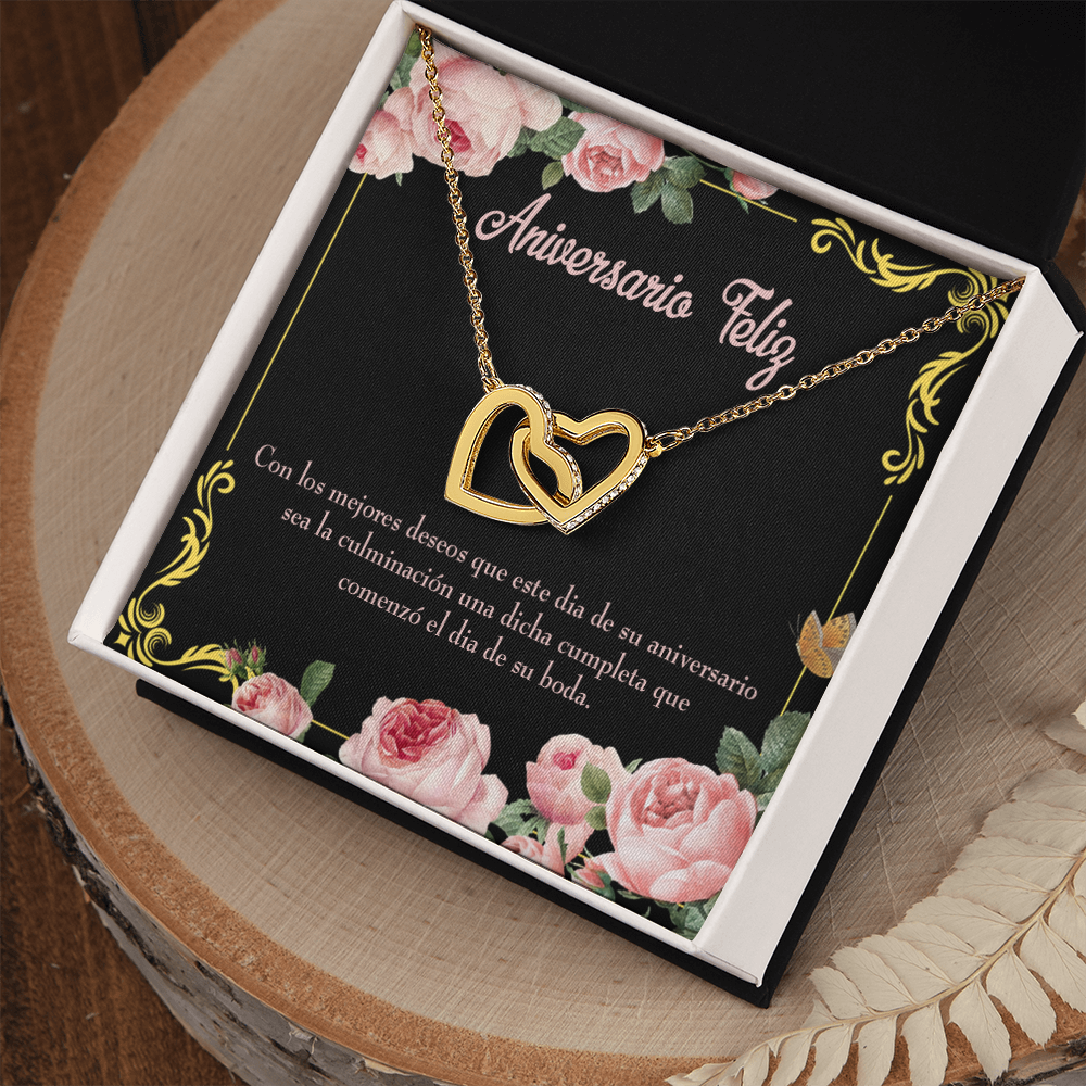 To My Wife Aniversario Feliz Inseparable Necklace-Express Your Love Gifts