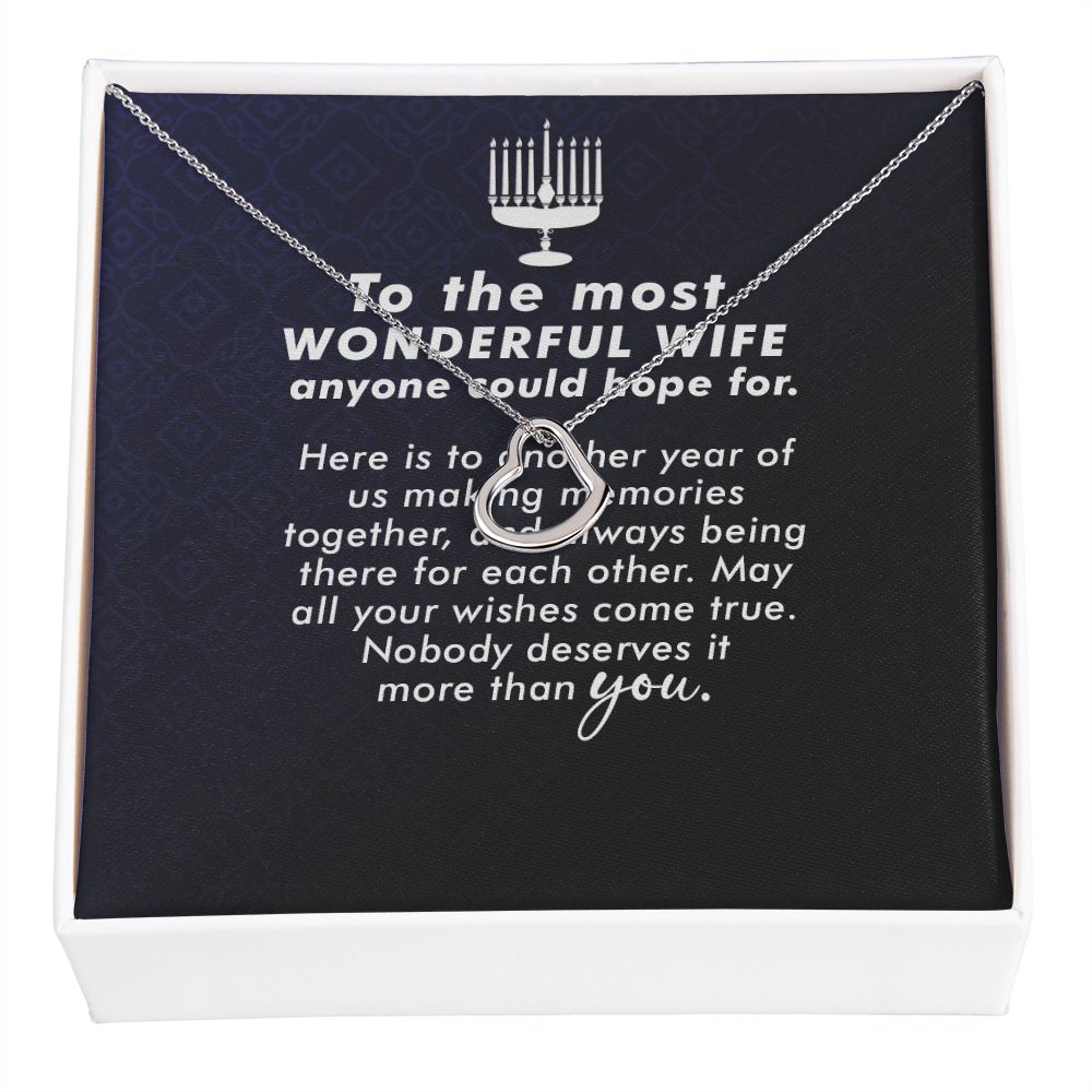 To My Wife Anyone Who Could Hope For Delicate Heart Necklace-Express Your Love Gifts