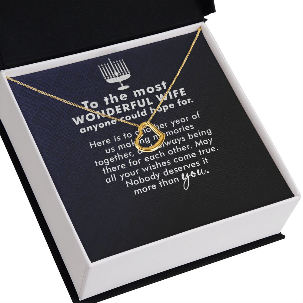 To My Wife Anyone Who Could Hope For Delicate Heart Necklace-Express Your Love Gifts