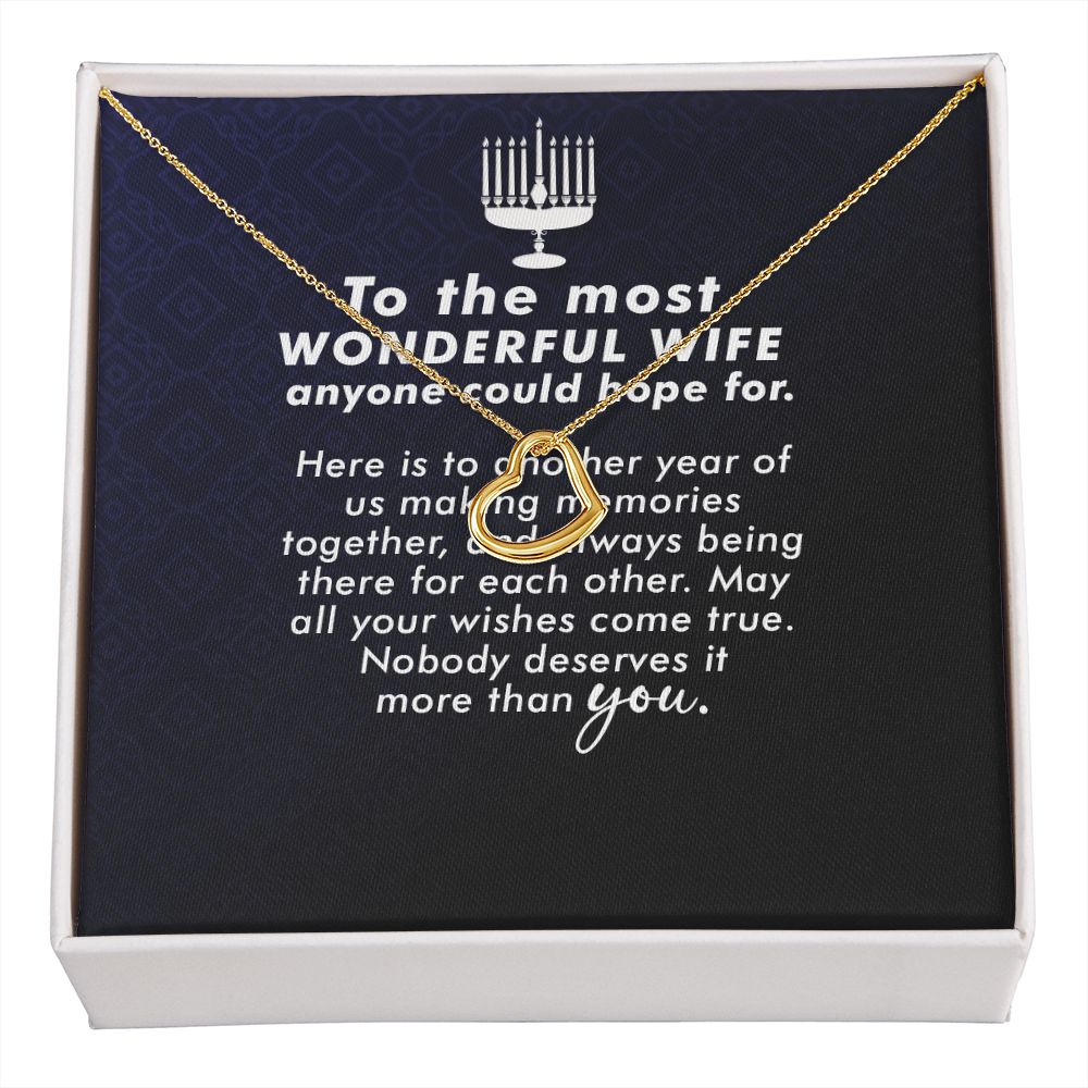 To My Wife Anyone Who Could Hope For Delicate Heart Necklace-Express Your Love Gifts