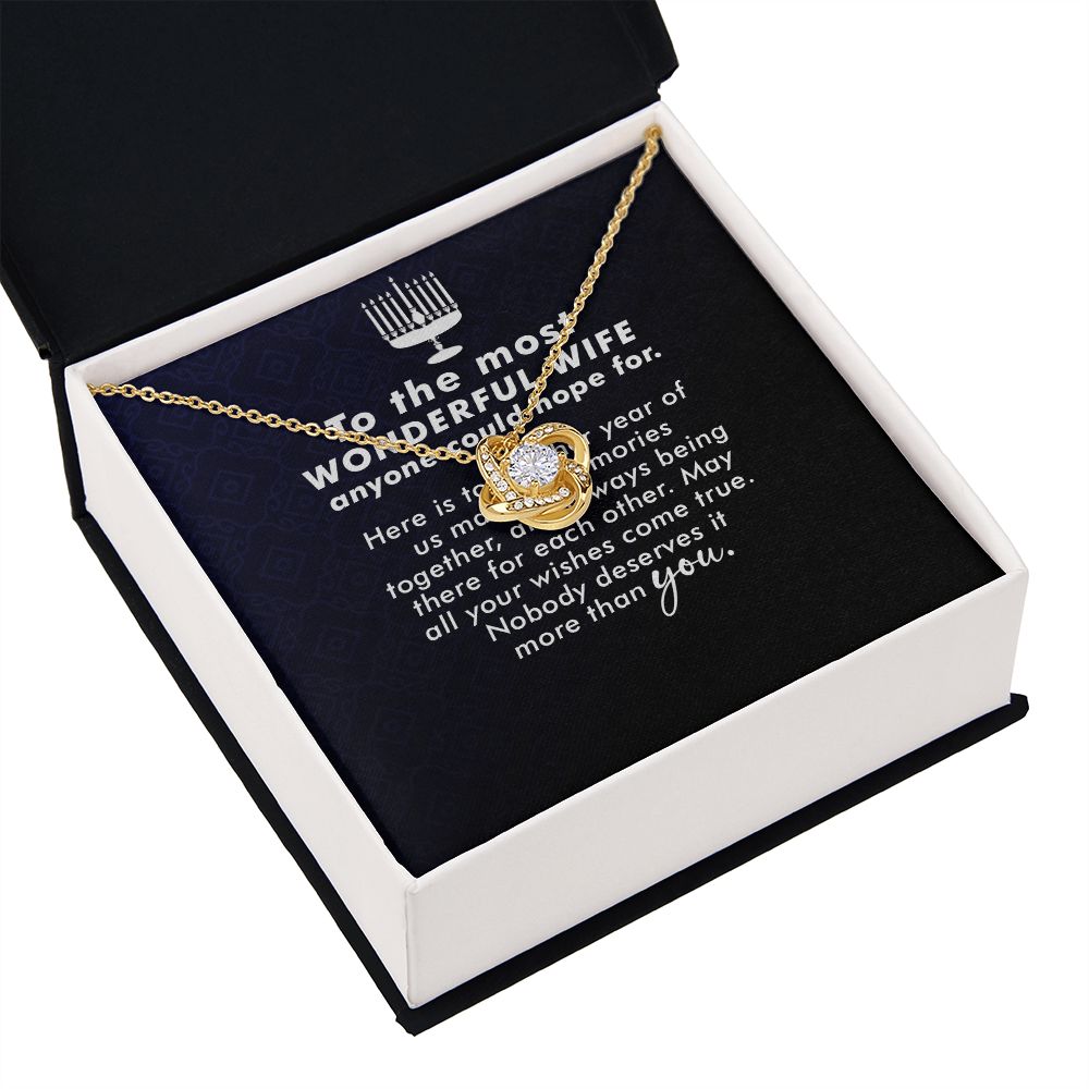 To My Wife Anyone Who Could Hope For Infinity Knot Necklace Message Card-Express Your Love Gifts