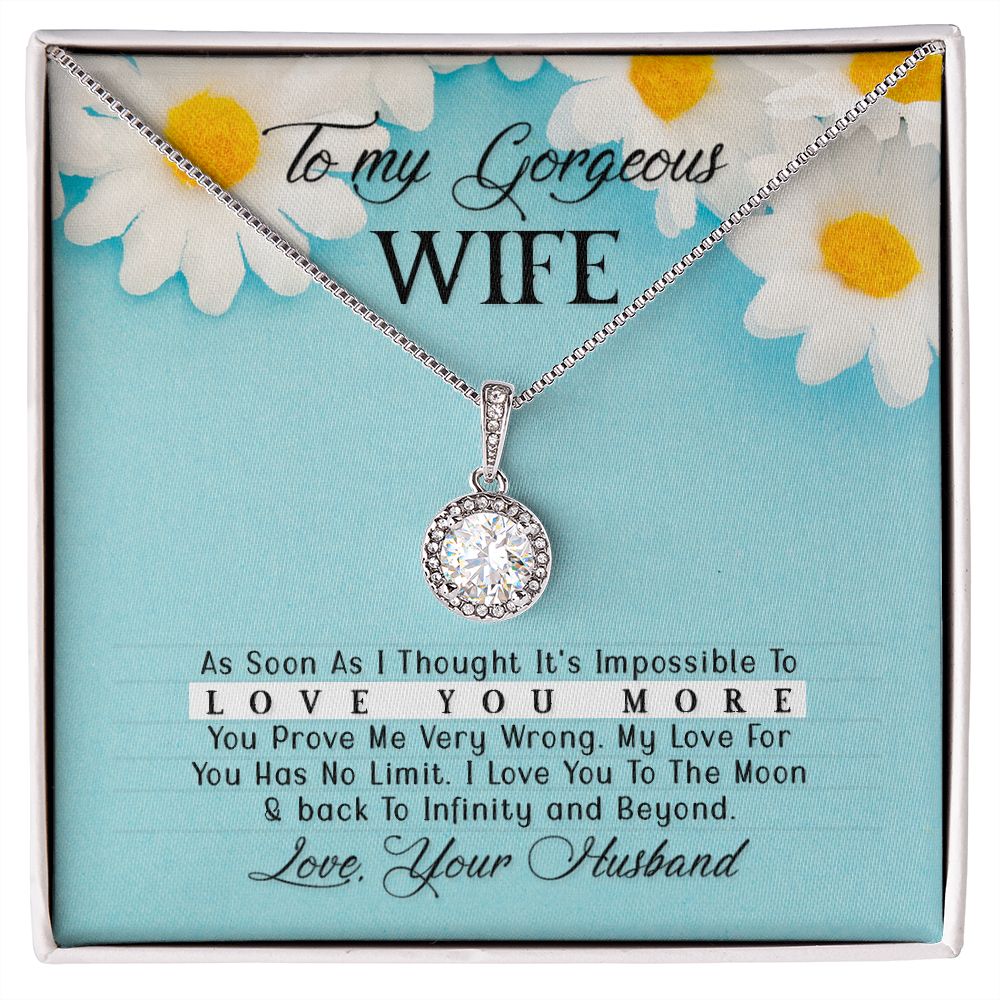 To My Wife As Soon As I Thought Eternal Hope Necklace Message Card-Express Your Love Gifts