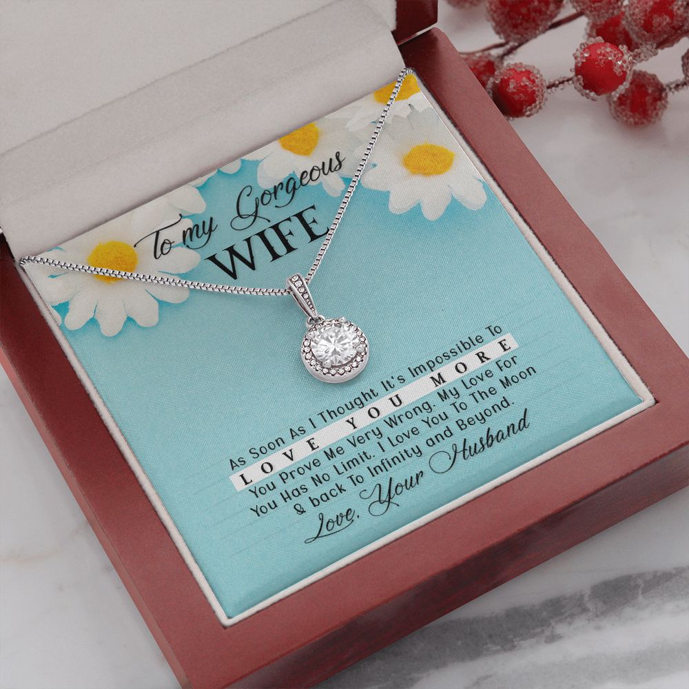 To My Wife As Soon As I Thought Eternal Hope Necklace Message Card-Express Your Love Gifts