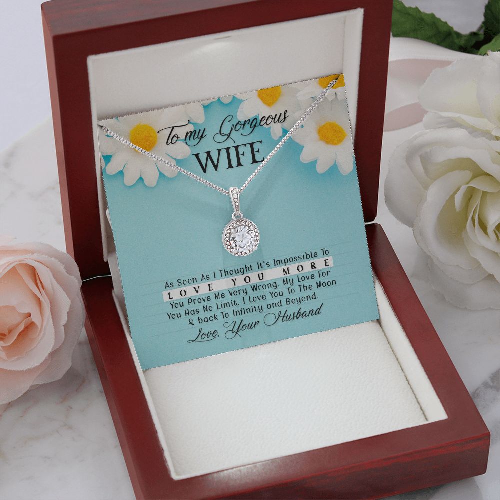 To My Wife As Soon As I Thought Eternal Hope Necklace Message Card-Express Your Love Gifts