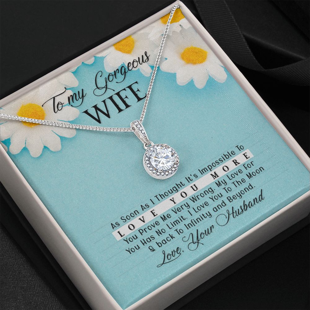 To My Wife As Soon As I Thought Eternal Hope Necklace Message Card-Express Your Love Gifts