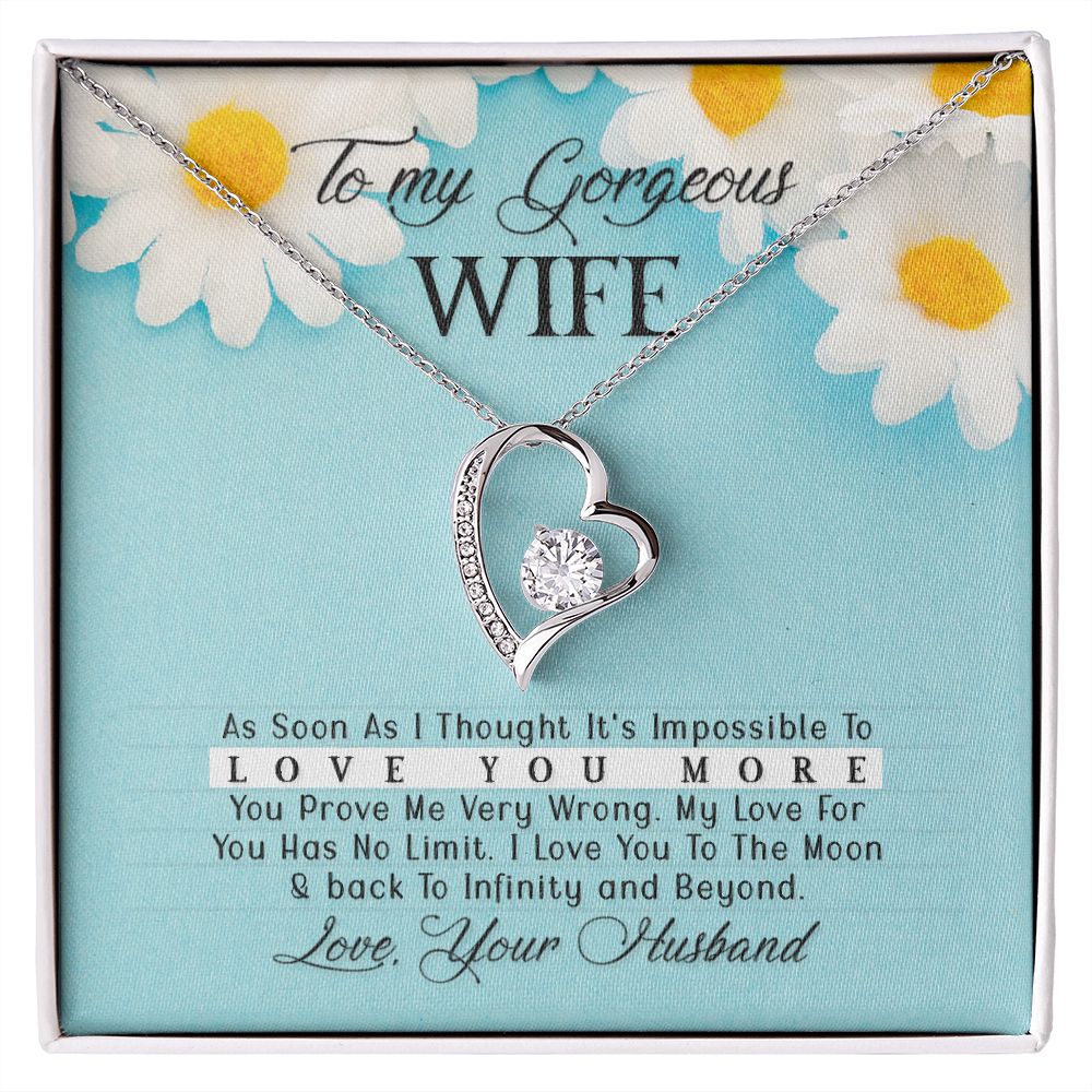 To My Wife As Soon As I Thought Forever Necklace w Message Card-Express Your Love Gifts