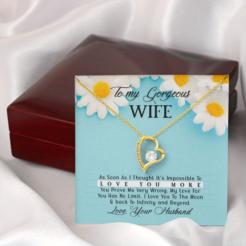 To My Wife As Soon As I Thought Forever Necklace w Message Card-Express Your Love Gifts