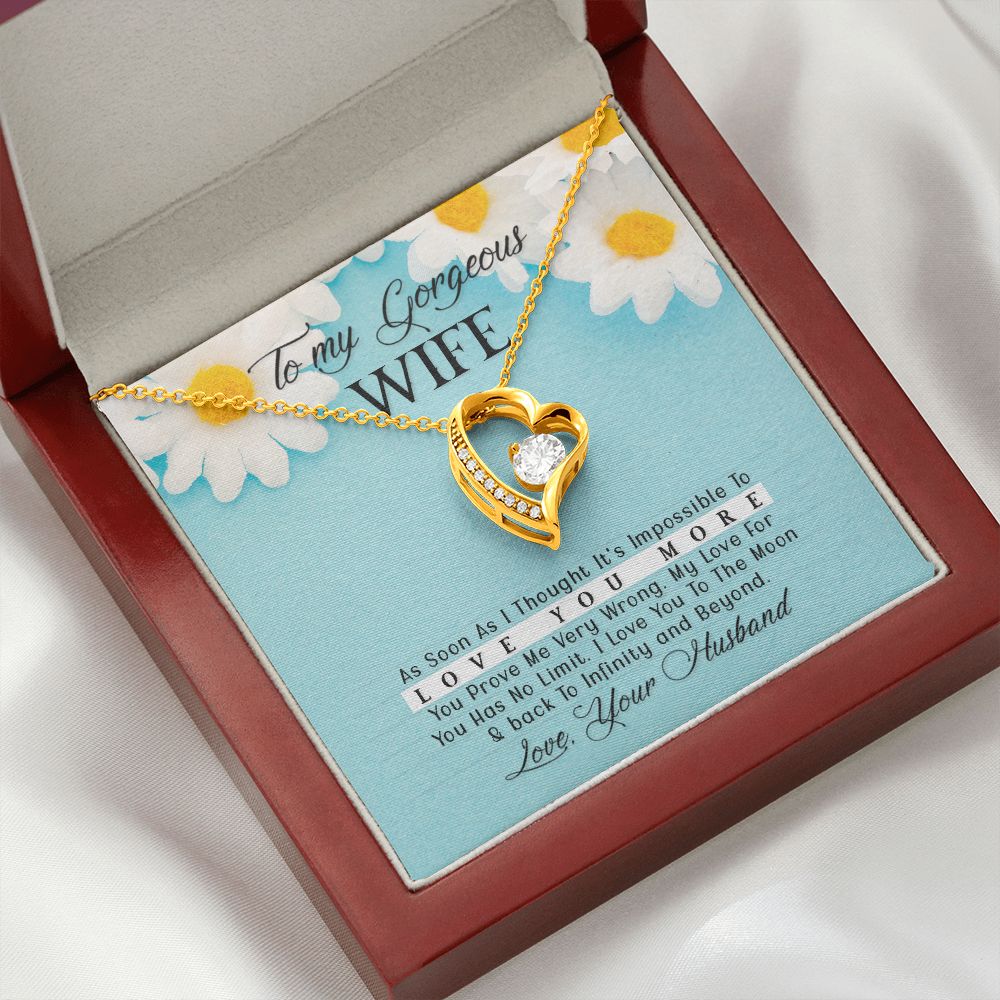 To My Wife As Soon As I Thought Forever Necklace w Message Card-Express Your Love Gifts