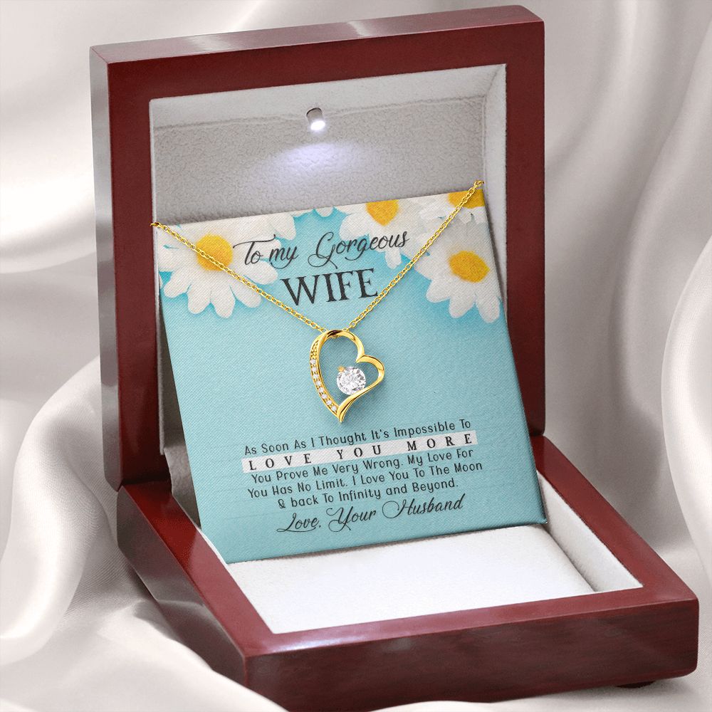 To My Wife As Soon As I Thought Forever Necklace w Message Card-Express Your Love Gifts