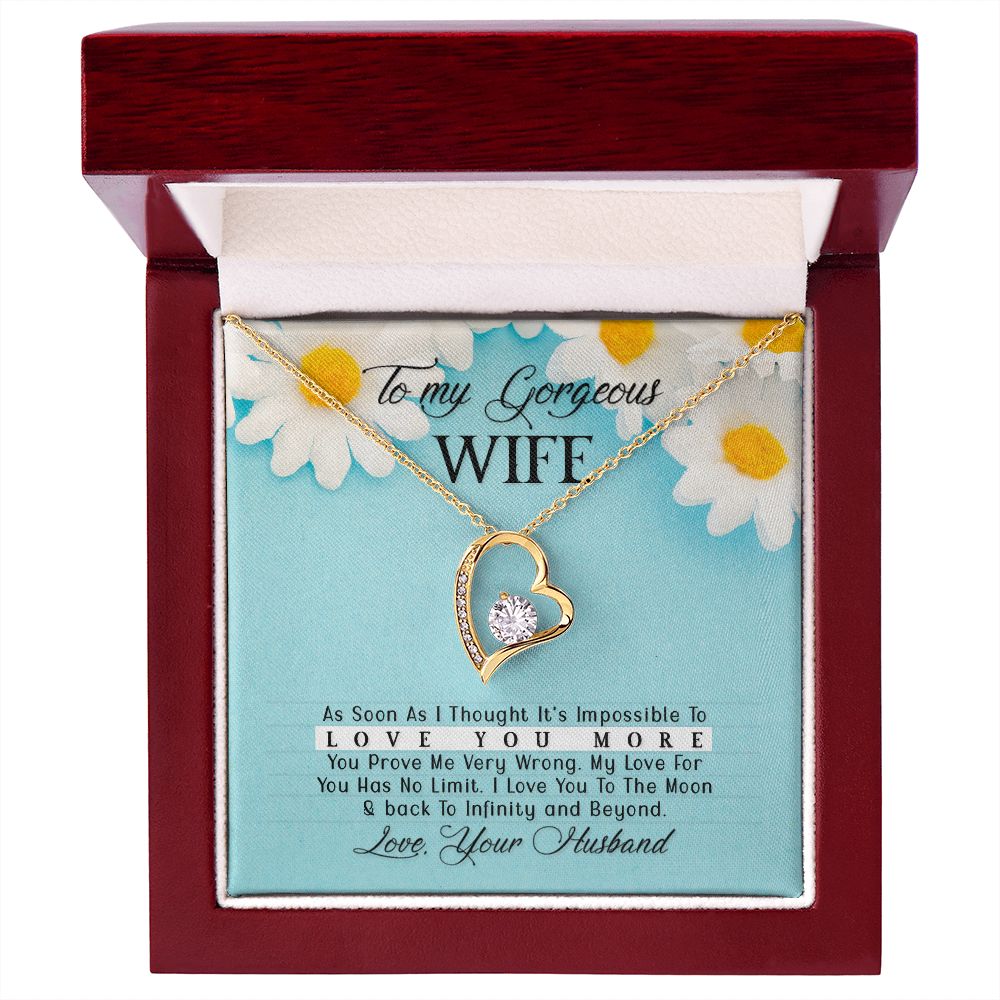 To My Wife As Soon As I Thought Forever Necklace w Message Card-Express Your Love Gifts