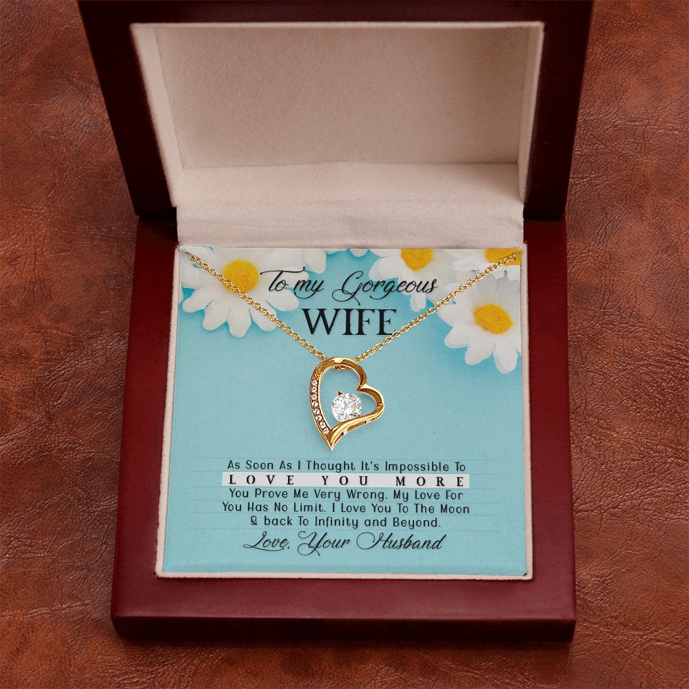 To My Wife As Soon As I Thought Forever Necklace w Message Card-Express Your Love Gifts