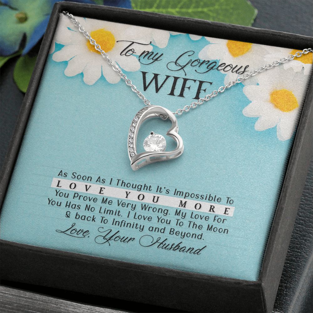 To My Wife As Soon As I Thought Forever Necklace w Message Card-Express Your Love Gifts