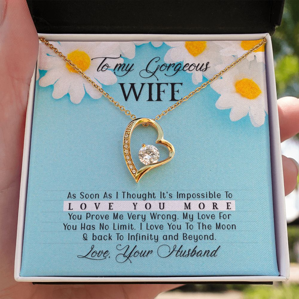 To My Wife As Soon As I Thought Forever Necklace w Message Card-Express Your Love Gifts