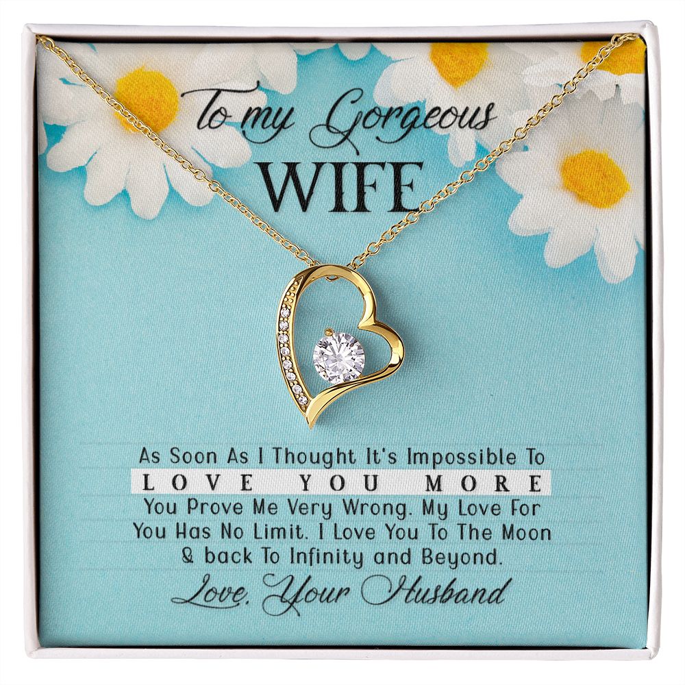 To My Wife As Soon As I Thought Forever Necklace w Message Card-Express Your Love Gifts