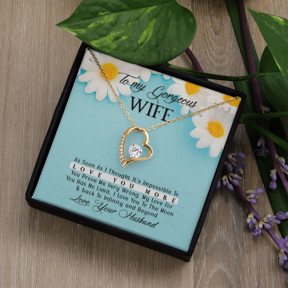 To My Wife As Soon As I Thought Forever Necklace w Message Card-Express Your Love Gifts