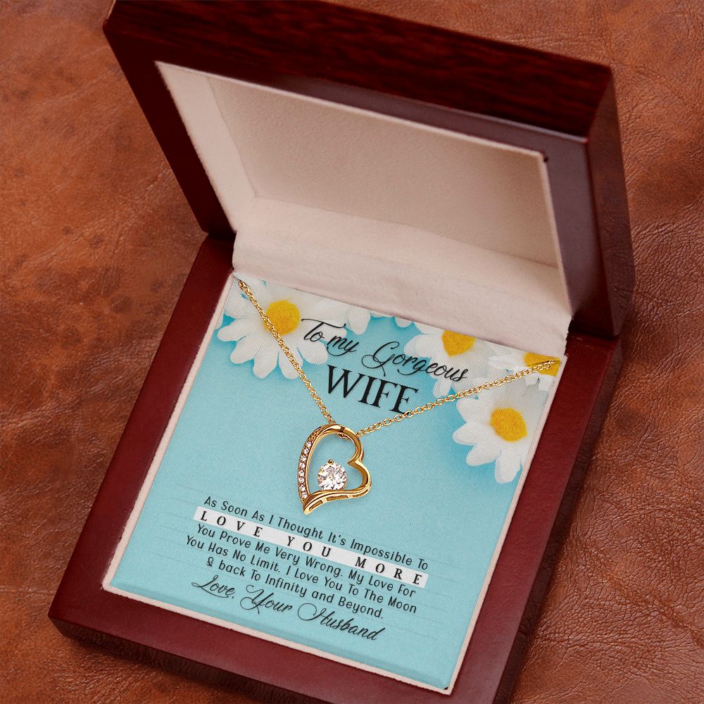 To My Wife As Soon As I Thought Forever Necklace w Message Card-Express Your Love Gifts