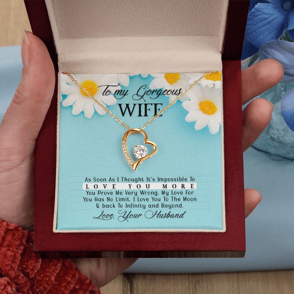 To My Wife As Soon As I Thought Forever Necklace w Message Card-Express Your Love Gifts