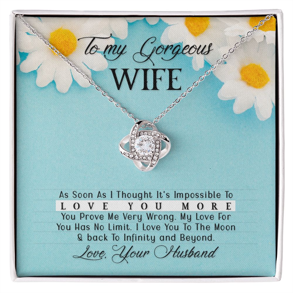 To My Wife As Soon As I Thought Infinity Knot Necklace Message Card-Express Your Love Gifts