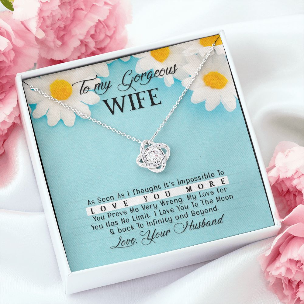 To My Wife As Soon As I Thought Infinity Knot Necklace Message Card-Express Your Love Gifts