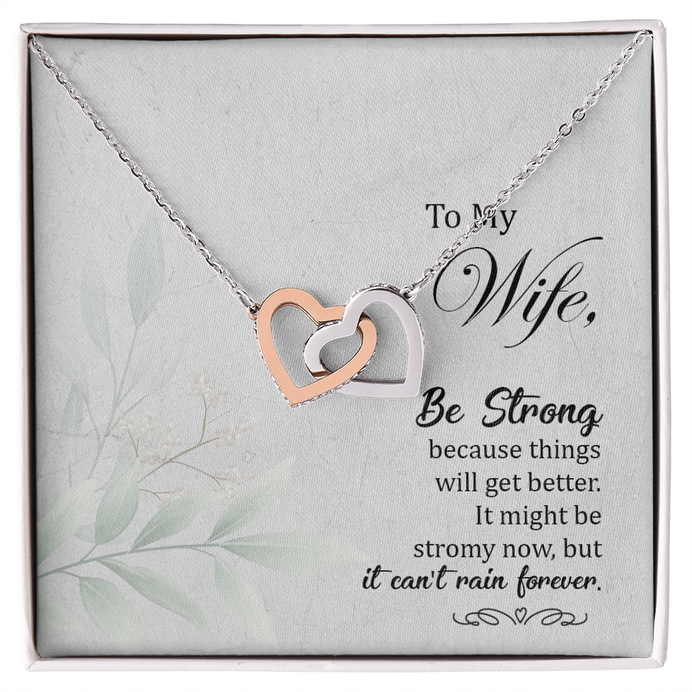 To My Wife Be Strong Inseparable Necklace-Express Your Love Gifts