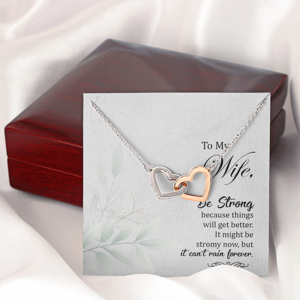 To My Wife Be Strong Inseparable Necklace-Express Your Love Gifts