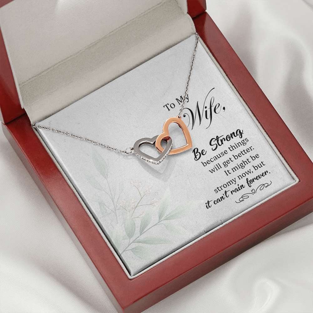 To My Wife Be Strong Inseparable Necklace-Express Your Love Gifts