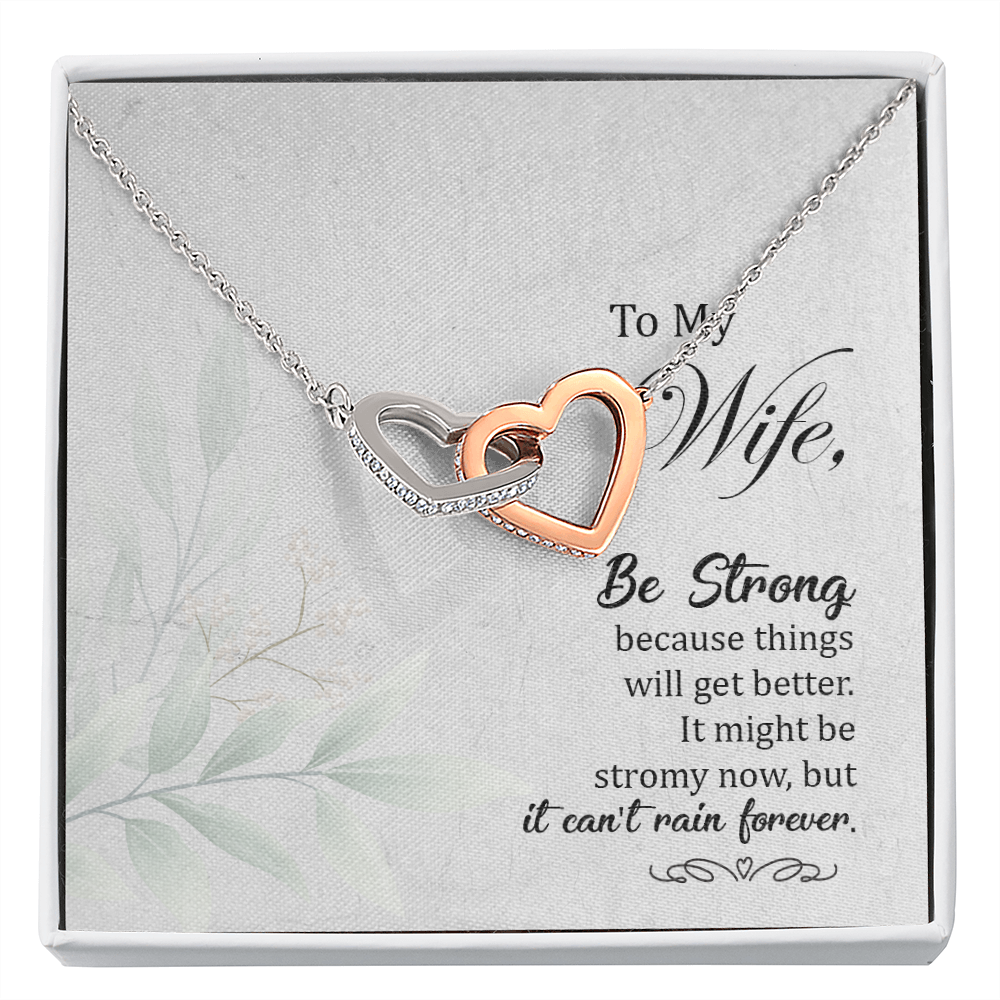 To My Wife Be Strong Inseparable Necklace-Express Your Love Gifts