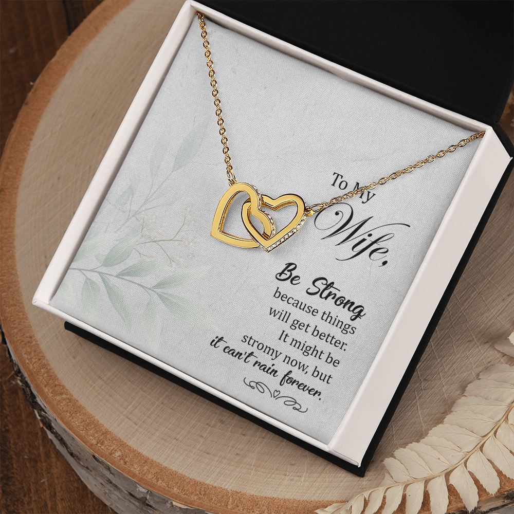 To My Wife Be Strong Inseparable Necklace-Express Your Love Gifts