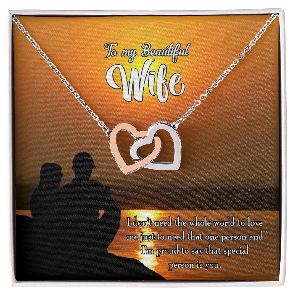 To My Wife Beautiful Wife Inseparable Necklace-Express Your Love Gifts