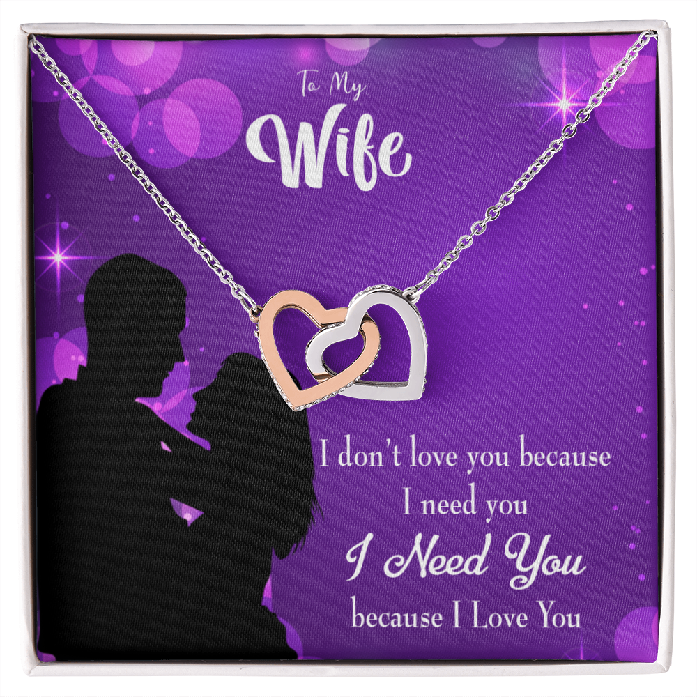 To My Wife Because I Love You Inseparable Necklace-Express Your Love Gifts