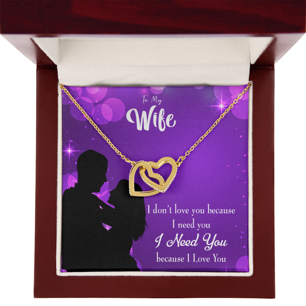 To My Wife Because I Love You Inseparable Necklace-Express Your Love Gifts