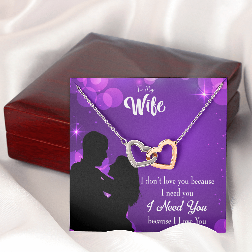 To My Wife Because I Love You Inseparable Necklace-Express Your Love Gifts