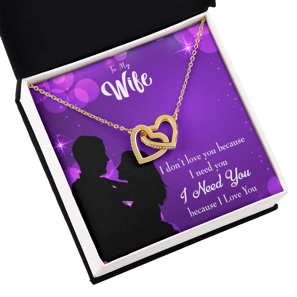 To My Wife Because I Love You Inseparable Necklace-Express Your Love Gifts