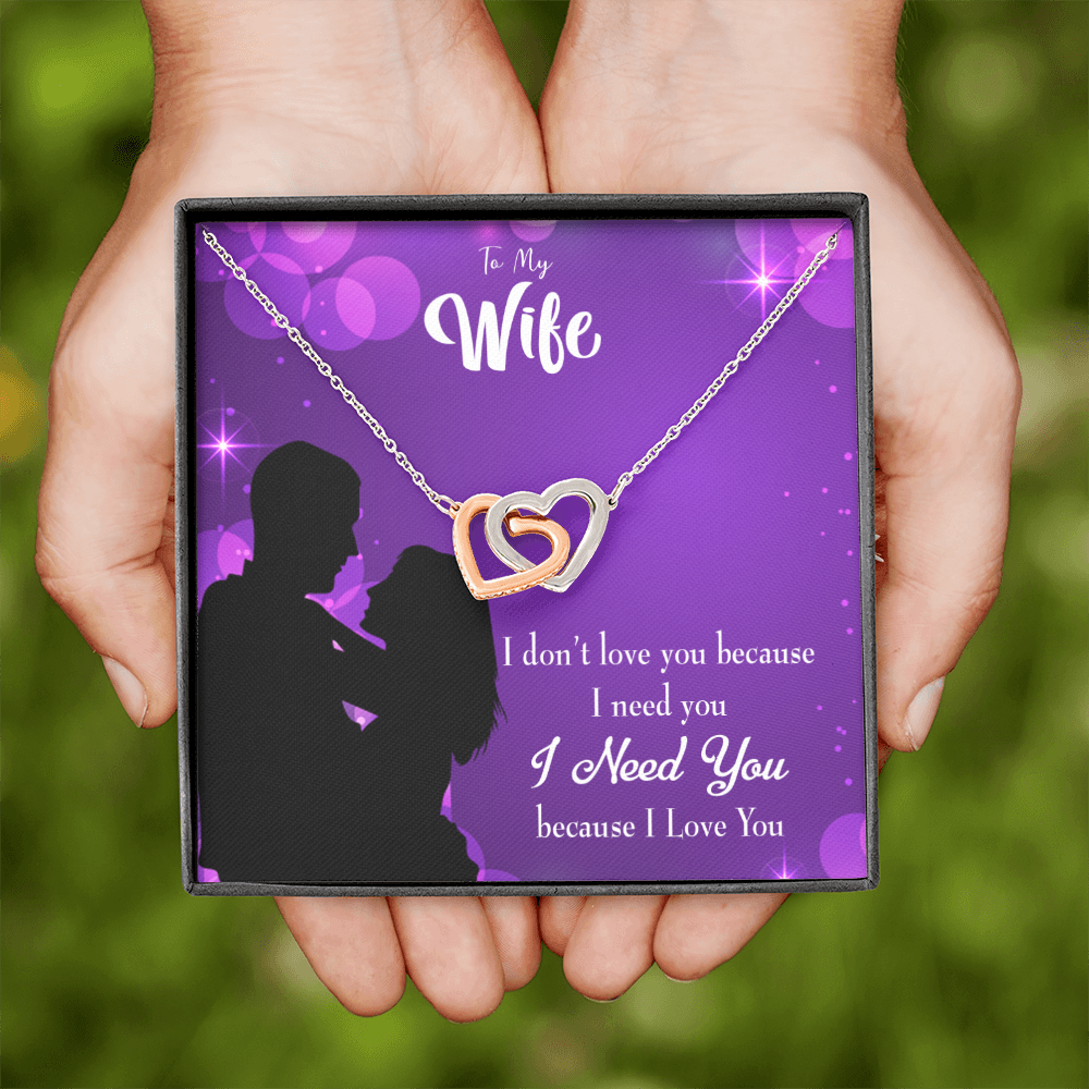 To My Wife Because I Love You Inseparable Necklace-Express Your Love Gifts