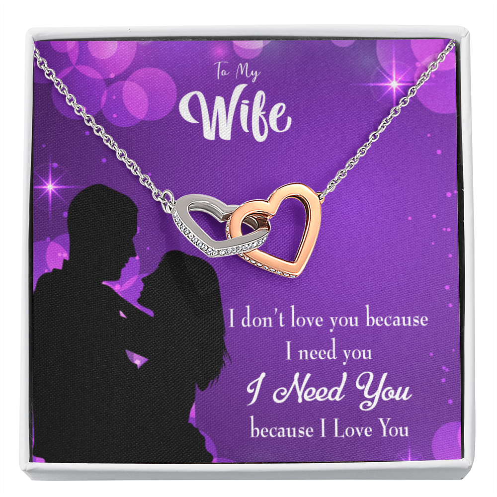 To My Wife Because I Love You Inseparable Necklace-Express Your Love Gifts