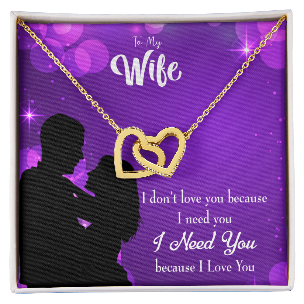 To My Wife Because I Love You Inseparable Necklace-Express Your Love Gifts